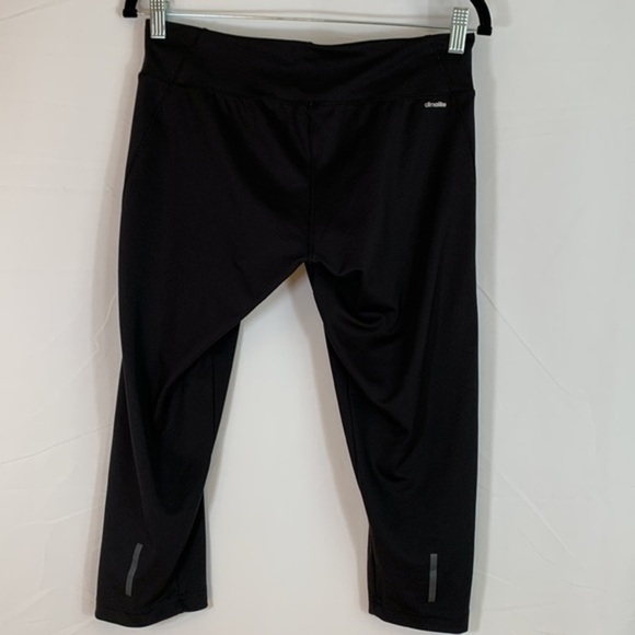 Adidas Climalite Black Cropped Athletic Leggings - Picture 5 of 10